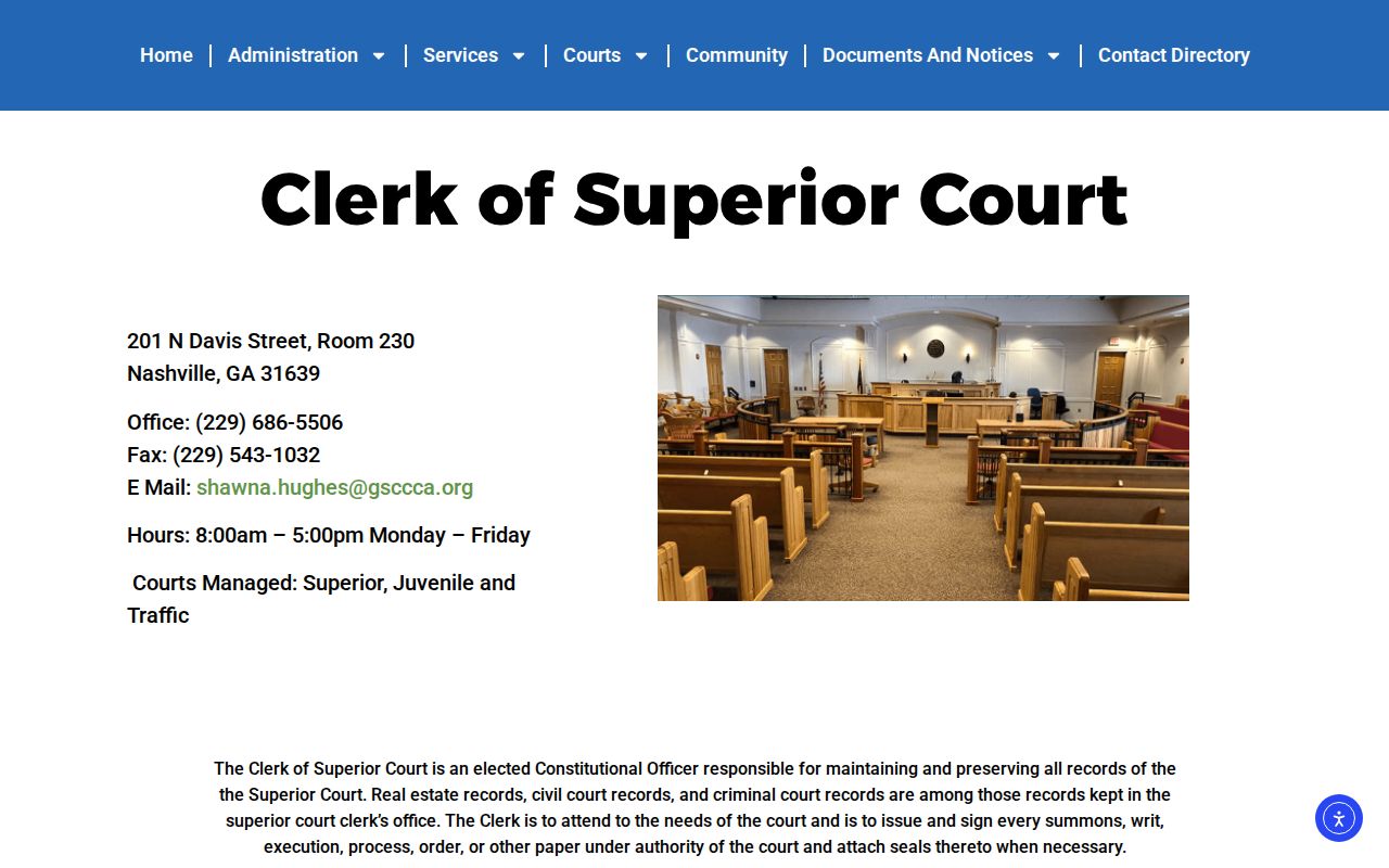 Berrien County Superior Court disposition-record access route after a booking